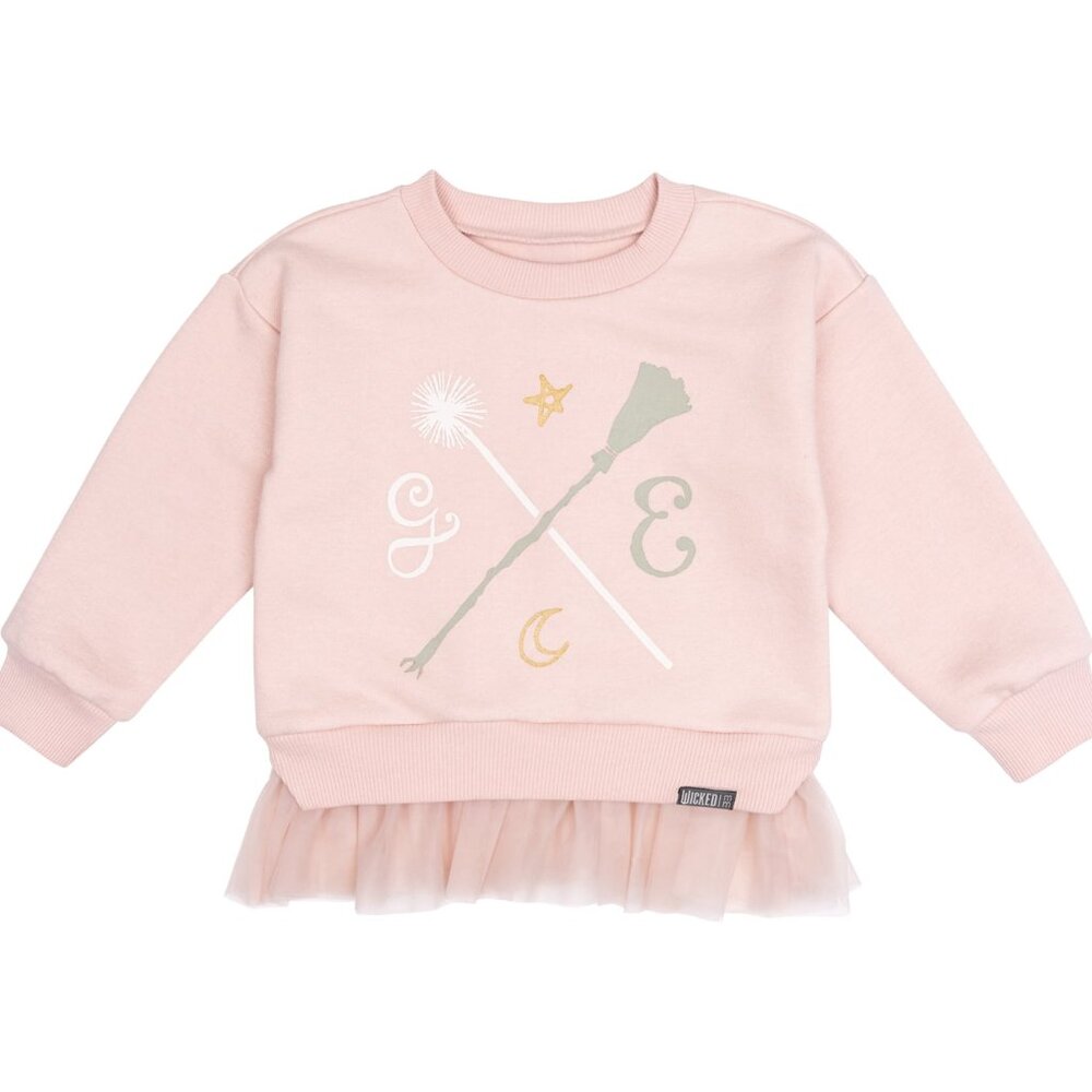 WICKED GLINDA Pink Sweatshirt BABY GIRL SIZE 12 MONTHS NEW